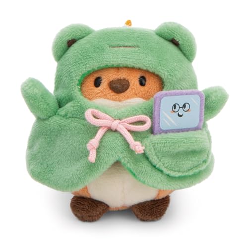 NICI MYMOCHI Kuscheltier Set - Fuchs Kuscheltier Geeks 8 cm mit Videospiel und Froschkostüm in Geschenkbox, Flauschiges Stofftier zum Kuscheln, Spielen und Liebhaben - 61145 von NICI