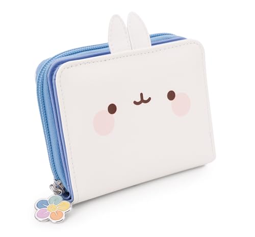 NICI 61182 Geldbeutel MOLANG mit 2D Ohren 12x9,5cm weiß-Brieftasche Geldbörse Münze Reißverschluss Tasche für Mädchen und Teenager Fans Geschenk von NICI