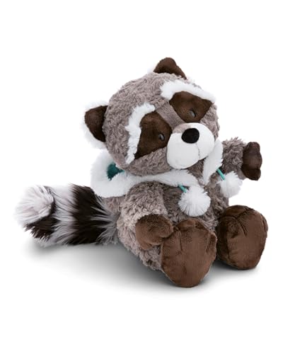 NICI Kuscheltier Waschbär Lenno mit Kaputze 25cm grau - Stofftier aus weichem Plüsch, niedliches Plüschtier zum Kuscheln und Spielen, für Kinder & Erwachsene, tolle Geschenkidee - 61284 von NICI