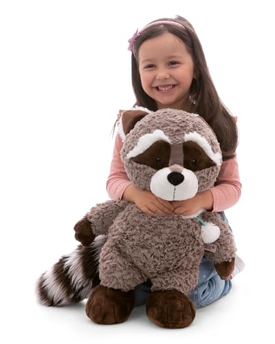 NICI Kuscheltier Waschbär Lenno mit Kaputze 50cm grau - Stofftier aus weichem Plüsch, niedliches Plüschtier zum Kuscheln und Spielen, für Kinder & Erwachsene, tolle Geschenkidee - 61292 von NICI