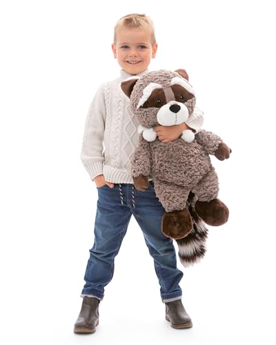 NICI Kuscheltier Waschbär Lenno mit Kaputze 70cm grau - Stofftier aus weichem Plüsch, niedliches Plüschtier zum Kuscheln und Spielen, für Kinder & Erwachsene, tolle Geschenkidee - 61296 von NICI