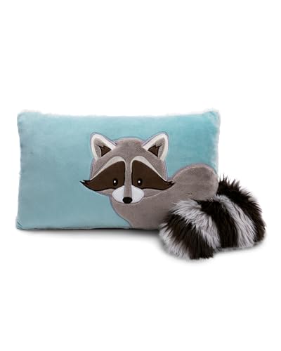 NICI Kinder Kissen Waschbär Lenno 43x25cm grau - Flauschiges NICI Kuschelkissen für Jungen, Mädchen, Babys und NICI Kuscheltierliebhaber: ideal für Zuhause, Kindergarten oder unterwegs - 61307 von NICI