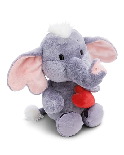 NICI Love Elefant Kuscheltier mit Magnet Herz dunkelgrau 23cm - Stofftier aus weichem Plüsch, niedliches Plüschtier zum Kuscheln und Spielen, für Kinder & Erwachsene, tolle Geschenkidee - 61484 von NICI