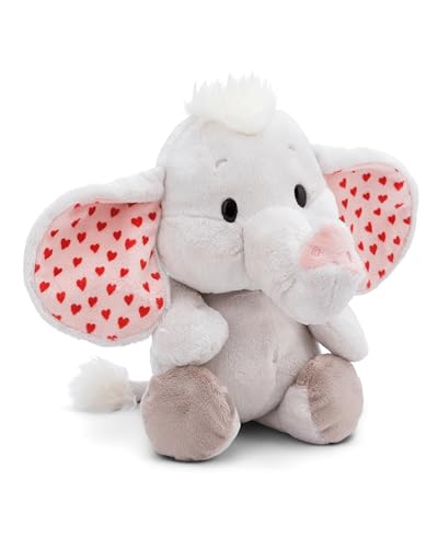 NICI Love Elefant Kuscheltier hellgrau 23cm - Stofftier aus weichem Plüsch, niedliches Plüschtier zum Kuscheln und Spielen, für Kinder & Erwachsene, tolle Geschenkidee - 61485 von NICI