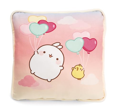 NICI 61676 Kissen MOLANG quadratisch 30x30cm bunt-Flauschiges Kuscheltierkissen für Jungen, Mädchen, Babys und Kuscheltierliebhaber: ideal für Zuhause, Kindergarten oder unterwegs von NICI