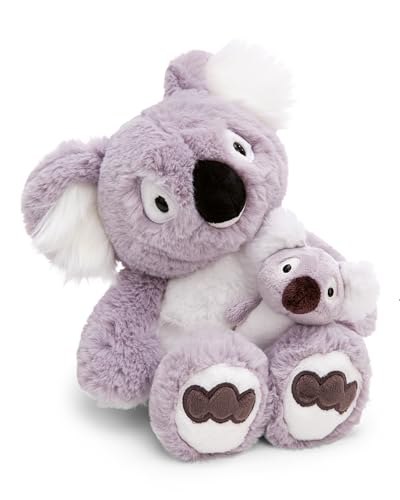 NICI Kuscheltier Koala Barry 30cm mit Koalababy 10cm - grau - Stofftier aus weichem Plüsch, niedliches Plüschtier zum Kuscheln und Spielen, für Kinder & Erwachsene, tolle Geschenkidee - 61717 von NICI