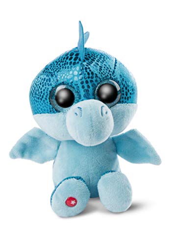 NICI Glubschis: Das Original – Glubschis Drache Jet-Jet 15 cm – Kuscheltier Drache mit großen Augen – Flauschiges Plüschtier mit Glitzeraugen – Schmusetier für Kuscheltierliebhaber, blau von NICI