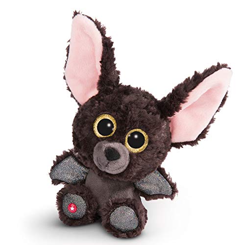 NICI Glubschis: Das Original – Glubschis Fledermaus Baako 15 cm – Kuscheltier Fledermaus mit großen Augen – Flauschiges Plüschtier mit großen Glitzeraugen – Schmusetier für Kuscheltierliebhaber –45552 von NICI