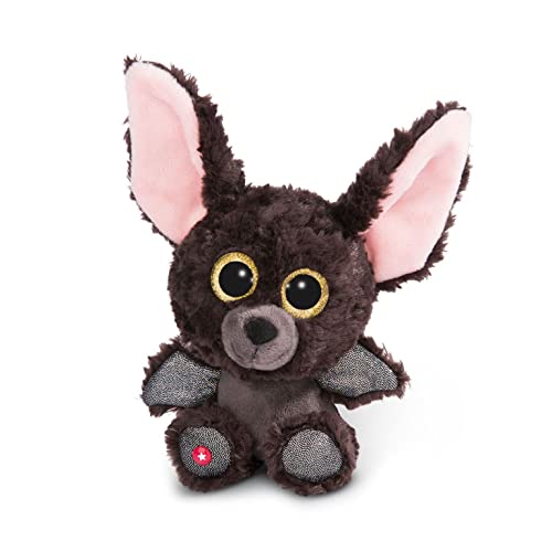 NICI Glubschis: Das Original – Glubschis Fledermaus Baako 15 cm – Kuscheltier Fledermaus mit großen Augen – Flauschiges Plüschtier mit großen Glitzeraugen – Schmusetier für Kuscheltierliebhaber –45552 von NICI