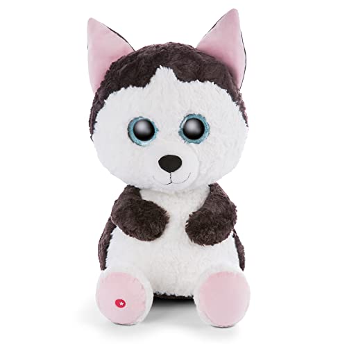 NICI Glubschis: Das Original – Glubschis Husky Barkley 45cm – Kuscheltier Husky mit großen Augen – Flauschiges Plüschtier mit großen Glitzeraugen – Schmusetier für Kuscheltierliebhaber von NICI