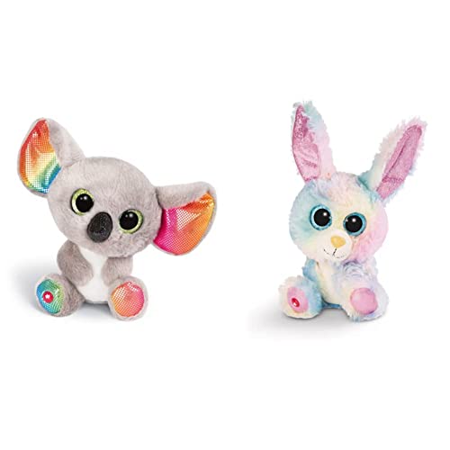 NICI Glubschis: Das Original – Glubschis Koala Miss Crayon 15 cm Glubschis: Das Original – Glubschis Hase Rainbow Candy 15 cm – Kuscheltier Hase mit großen Augen – 45561 von NICI