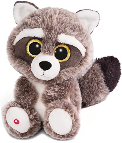 NICI Glubschis: Das Original – Waschbär Clooney 25 cm – Kuscheltier Augen – Flauschiges Plüschtier mit großen Glitzeraugen – Schmusetier für Kuscheltierliebhaber – 45569 von NICI