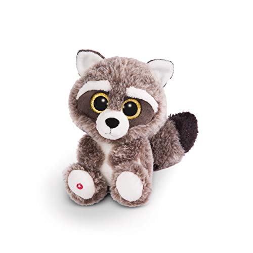 NICI Glubschis: Das Original – Waschbär Clooney 25 cm – Kuscheltier Augen – Flauschiges Plüschtier mit großen Glitzeraugen – Schmusetier für Kuscheltierliebhaber – 45569 von NICI