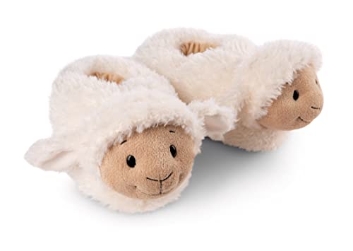 NICI Hausschuhe Schaf Sheepmila Größe 38-41 – kuschelige Pantoffeln für warme Füße, Plüsch-Schuhe im Schaf-Design für Kinder & Erwachsene, 49042, tolle Geschenkidee, weiß & beige von NICI