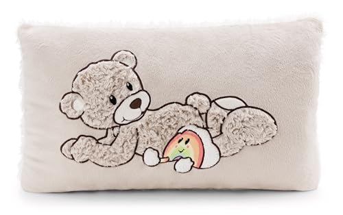 NICI Kissen Bär Finni 43x25cm - grau - Flauschiges Kuscheltierkissen für Jungen, Mädchen, Babys und Kuscheltierliebhaber, ideal für Zuhause, Kindergarten oder unterwegs | 62334 von NICI