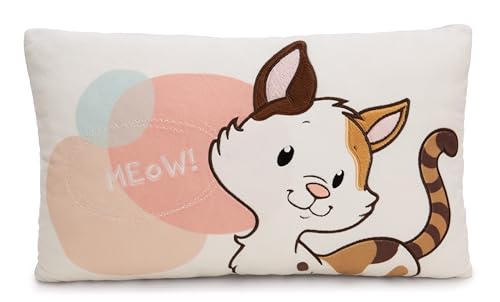 NICI Kissen Glückskatze 43x25cm - braun - Flauschiges Kuscheltierkissen für Jungen, Mädchen, Babys und Kuscheltierliebhaber, ideal für Zuhause, Kindergarten oder unterwegs | 62164 von NICI