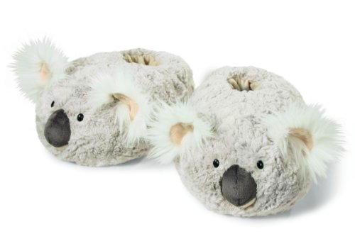 NICI Koala Hausschuhe Gr. 38-41 (L) – Plüsch-Hauschuhe rutschfest – Warme Kuscheltier Puschen für Jungen, Mädchen & Erwachsene – Tier-Schuhe mit Anti-Rutsch Sohle – Slippers, grau, 33317 von NICI