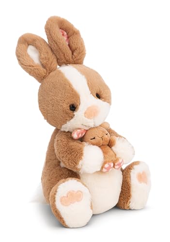 NICI Kuscheltier Hase Hopsala & Sein Kleiner 35cm-braun-Stofftier aus weichem Plüsch, niedliches Plüschtier zum Kuscheln und Spielen, für Kinder & Erwachsene, tolle Geschenkidee | 61634 von NICI