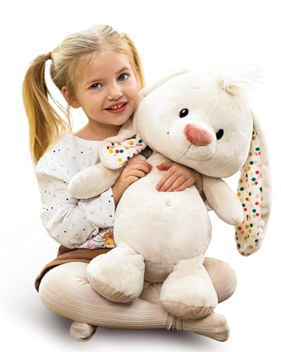 NICI Kuscheltier Hase creme 50cm I Plüschhase mit großen Hängeohren I Plüschtier für Schmusetierliebhaber I Stofftier Hase aus nachhaltiger Produktion – 49259 von NICI