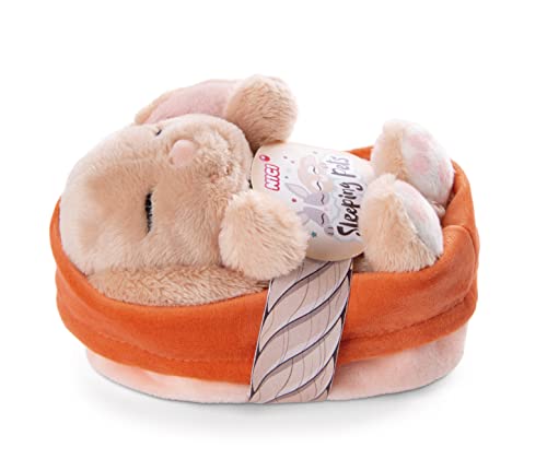 NICI Kuscheltier Hase karamell 12 cm – Stofftier aus weichem Plüsch, niedliches Plüschtier im Körbchen zum Kuscheln und Spielen, für Kinder & Erwachsene, 48708, tolle Geschenkidee von NICI