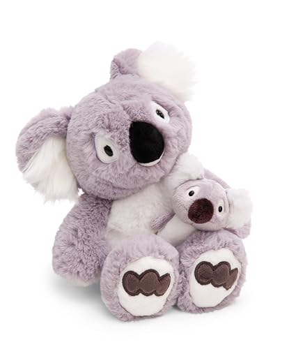 NICI Kuscheltier Koala Barry 30cm mit Koalababy 10cm - grau - Stofftier aus weichem Plüsch, niedliches Plüschtier zum Kuscheln und Spielen, für Kinder & Erwachsene, tolle Geschenkidee - 61717 von NICI