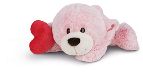 NICI Kuscheltier Love Bär Mädchen mit Herz, rosa, liegend, Plüschtier für Kinder, Babys und alle Kuscheltierliebhaber von NICI