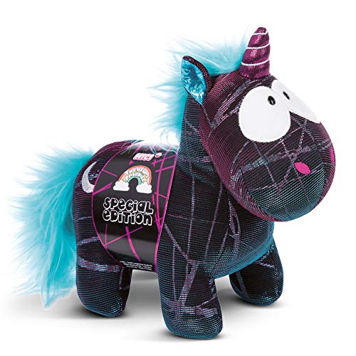 NICI 45712 Kuscheltier Special Edition Einhorn Moon Beamer 22cm – Plüschtier für Jungen, Mädchen & Babys – Glitzernes Stofftier zum Spielen, Sammeln & Kuscheln – Gemütliches Schmusetier, schwarz/türkis von NICI