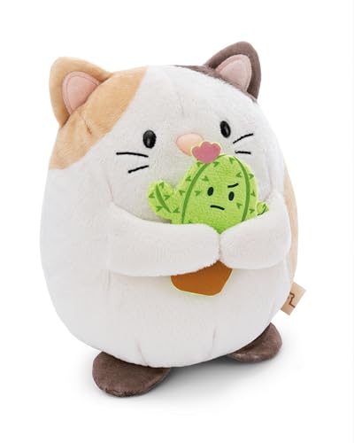 NICI MYMOCHI Kuscheltier Katze Angy 16 cm mit Kaktus in Geschenkbox 11x12x6,5 cm, Flauschiges Stofftier zum Kuscheln, Spielen und Liebhaben - 61147 von NICI