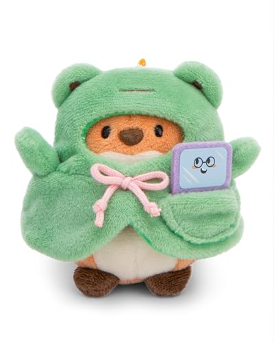 NICI MYMOCHI Kuscheltier Set - Fuchs Kuscheltier Geeks 8 cm mit Videospiel und Froschkostüm in Geschenkbox, Flauschiges Stofftier zum Kuscheln, Spielen und Liebhaben - 61145 von NICI