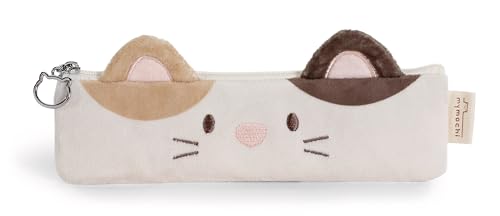 NICI Mäppchen mymochi Katze Angy 20x6cm - braun - Flauschiges Plüsch-Federmäppchen für Mädchen und Frauen, Schultäschchen, Büro- oder Kosmetikmäppchen | 61817 von NICI