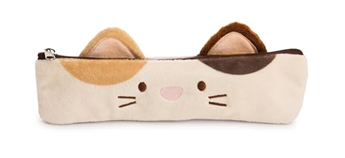 NICI Mäppchen mymochi Katze Angy 20x6cm - braun - Flauschiges Plüsch-Federmäppchen für Mädchen und Frauen, Schultäschchen, Büro- oder Kosmetikmäppchen | 61817 von NICI