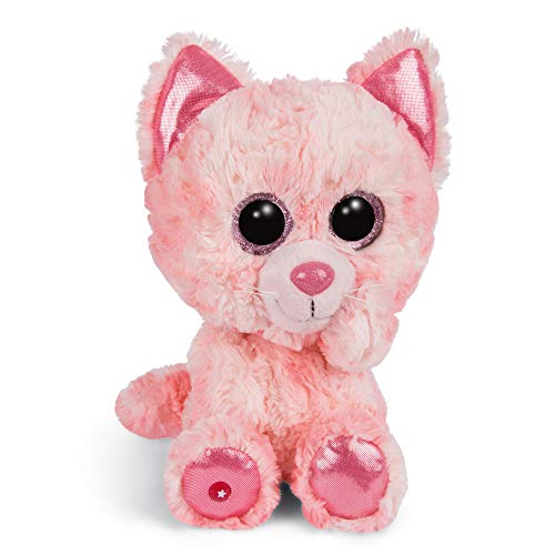 NICI Original, Glubschis Dreamie 25 cm, Kuscheltier Katze Augen, Flauschiges Plüschtier mit großen Glitzeraugen, Schmusetier für Kuscheltierliebhaber I 46320, pink/weiß von NICI