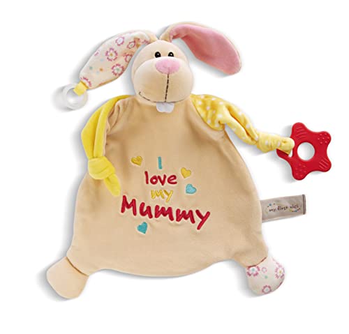 NICI Schmusetuch Hase 25 x 25 cm – niedliches Schnuffeltuch ab 0 + Monaten, Kuscheltuch für Mädchen, Jungen & Babys, 48891, tolle Geschenkidee, beige von NICI