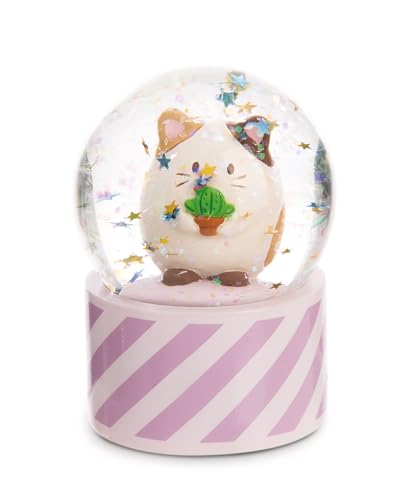 NICI Schüttelkugel mymochi Katze Angy 6,5cm - lila - Kawaii Deko-Zubehör, Schneekugel, Glimmerkugel, Glaskugel – Geschenkidee für Freundschaft | 61824 von NICI