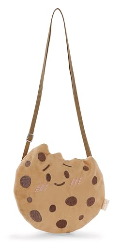 NICI Schultertasche mymochi Cookie 22,5x22cm - beige - Modische Kawaii-Umhängetasche im niedlichen Plüsch-Design, süße Plüsch-Crossbody Bag | 61820 von NICI