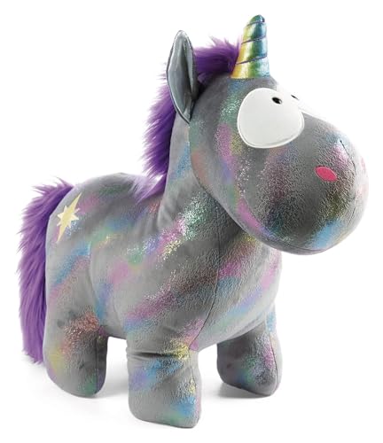 NICI Kuscheltier Einhorn Star Bringer 45 cm – Stofftier aus weichem Plüsch zum Kuscheln und Spielen, funkelndes Plüschtier für Kinder & Erwachsene, 48636, ideal als Geschenk, grau von NICI