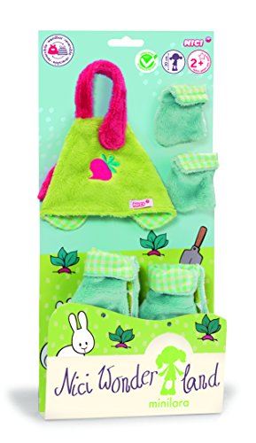 Nici 35505 - Wonderland 3 Minilara Set Schürze, Stiefel und Handschuhe für Puppe 30 cm von NICI