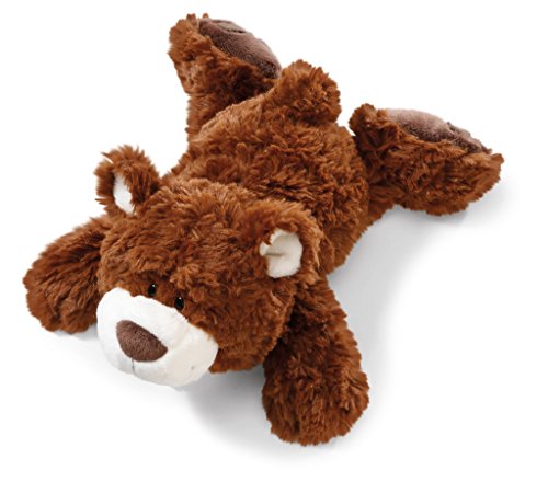 Nici 41498 Classic Bear Kuscheltier Bär Dunkelbraun liegend, 20 cm von NICI