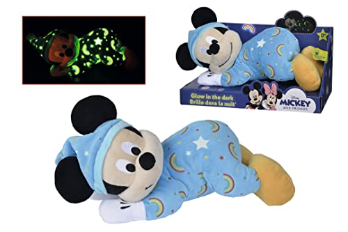 Disney – Mickey, 30 cm, Plüsch, leuchtender Druck, ab 0 Monaten von NICOTOY