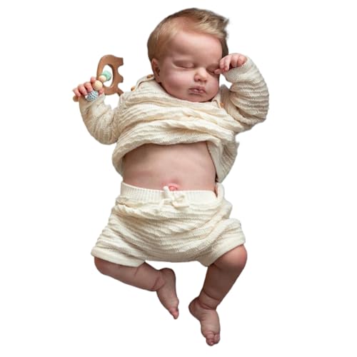 Babypuppen im wirklichen Leben 19 -Zoll -Silikon -Babypuppen Realistische Räste Schlafbabypuppe, waschbarer Neugeborenen und Mädchen mit Kleidung - perfekt für Kinderspielzeug, Junge, realistische Ba von NIDONE