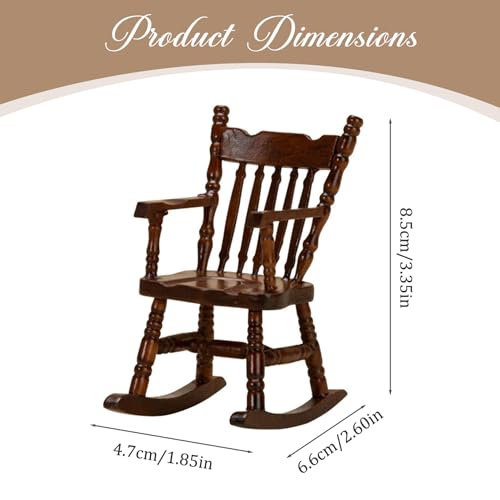 Dollhouse Möbel, hölzernen Schaukelpuppenstuhl, 1 12 Skala Dollhouse Möbel Vintage Walnuss Farbschaukel -Stühle Miniaturen, 1 12 Skala Dollhouse Möbel, hölzernen Schaukelpuppenstuhl, 1 12 Skala Dollhouse Möbel Vintage Walnuss Farbschaukel -Stühle Miniaturen, 1 12 Skala von NIDONE
