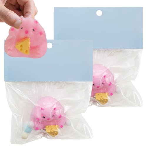 Hamsterspielzeug mit Käse, 2pcs süße Desktop -Dekor, weiche Plastikhamsterspielzeug für Kinder, Dekompressionsspielzeug für Teenager Kindergeschenke, Dekompressionsspielzeug, Style 2, Desktop -Dekor von NIDONE