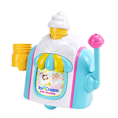 NIDONE Badewanne Bubble Machine Ice Cream Bubble Maker Bad Spielzeug lustige Bubble Eisbad Spielzeug Neuheit Babypartyspielzeug mit 4 Simulationseiskegel von NIDONE