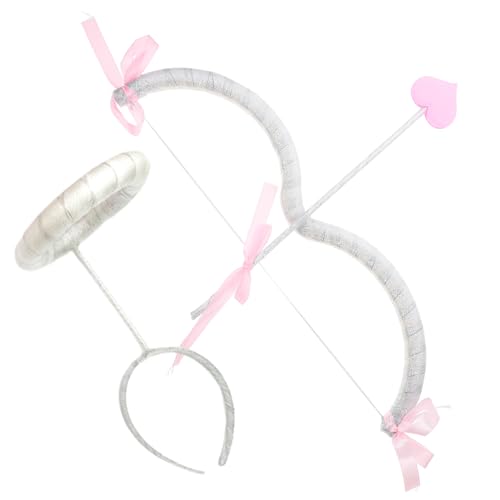 NIDONE Cupid Bow und Pfeilset gehören romantischer Cupid Bow Arrow & Amorstirnband für Kinder Erwachsene süße Cupid -Kostümzubehör für Valentinstag Cosplay -Partyzubehör, Cupid Bow von NIDONE