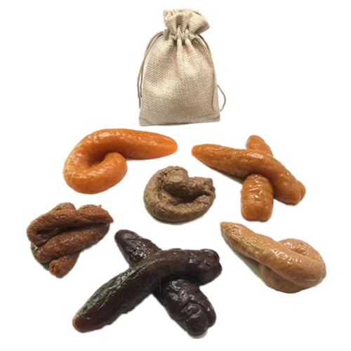 NIDONE Fake Poop Toy, 1 Set Realistic Poop Realistic Fake Poopy Human Poop Mist Hund Poop mit Aufbewahrungstasche für Aprilscherzes Tag Halloween Streichprops, Poop Toy von NIDONE