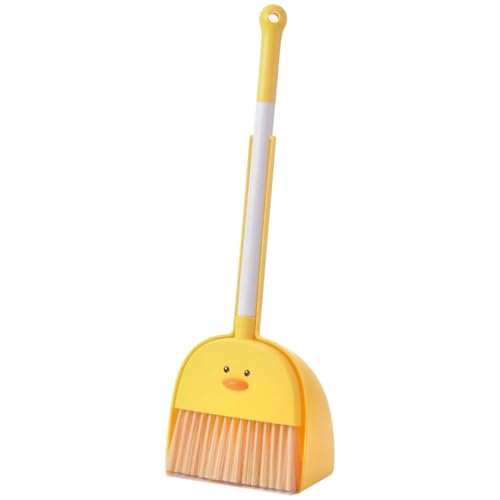 NIDONE Kid Broom und Dustpan Set Cute & Mini Yellow Duck Child Besen und Dustpan Set Educational Housekeeping Bauch von NIDONE