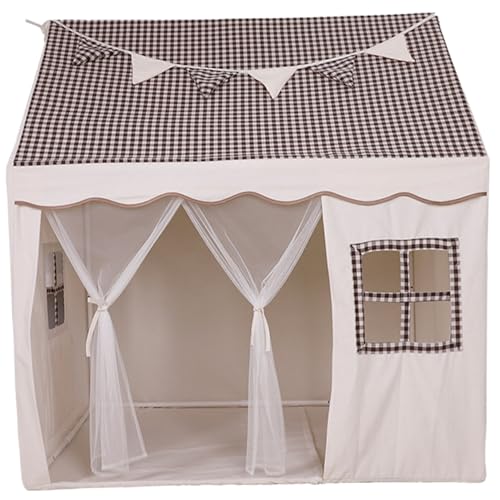 NIDONE Kinder Spielen Zelt 46 x 52 Indoor Large Fairy Playhouse mit Pennant Comfort und Stable Kids Playhouse mit Taschen und Fensterlüftungszelt für Jungen, Mädchengeschenk, Kinderspielhaus von NIDONE