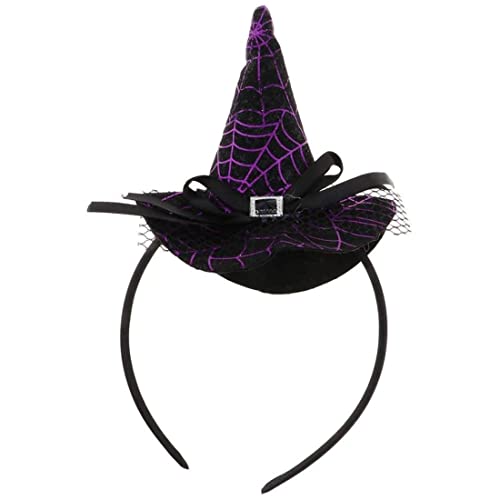 NIDONE Witch Stirnbandzubehör Halloween Stirnbänder Spinnen Hexenhüte Stirnbandzubehör Party Charaktere Cosplay Kostümzubehör von NIDONE