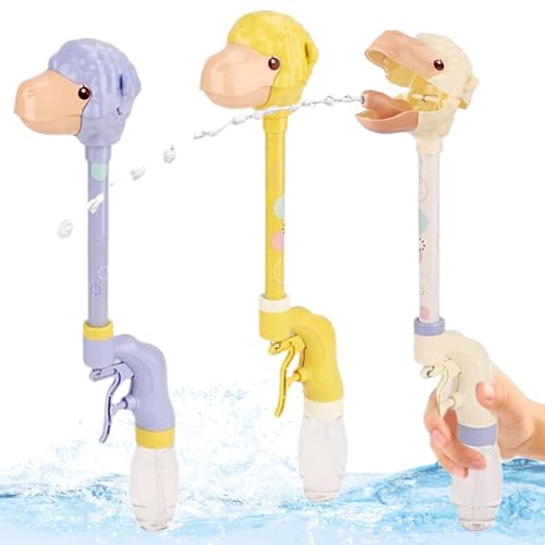 Wasserpistole 3pcs Long Neck Cartoon Alpaka Pool Toys Press Non-Slip-Wassersprinkler für Kinder 15 Zoll Robustes Wasserspielzeug für Garten und Strandspiel von NIDONE