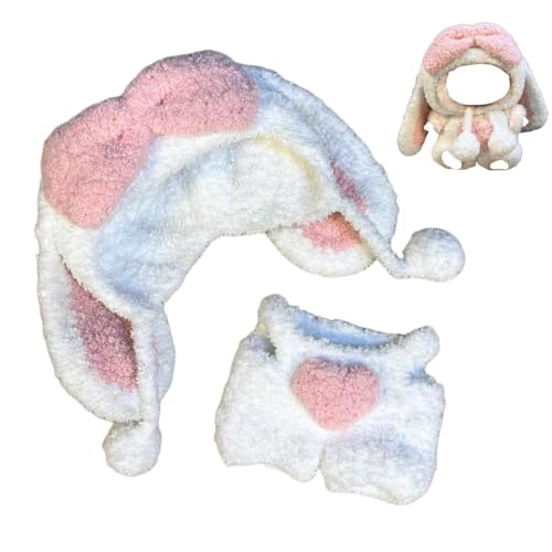 17 cm Puppenkleidung – Kleidung für Puppen Outfit – Zubehör für 17 cm Puppenkleidung + Big Dropping Bunny Ear Headwear + Pink Plush Bunny Overalls, keine Puppe enthalten 17 cm Puppenkleidung – Kleidung für Puppen Outfit – Zubehör für 17 cm Puppenkleidung + Big Dropping Bunny Ear Headwear + Pink Plush Bunny Overalls, keine Puppe enthalten von NIEBYI
